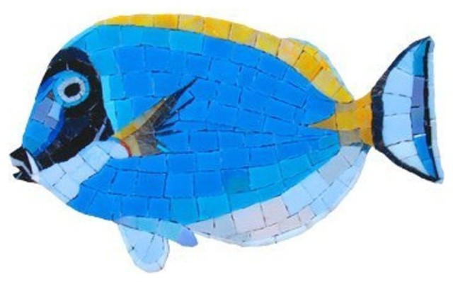 Surgeon Fish Glass Swimming Pool Mosaic