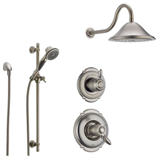Delta Victorian Collection Stainless Steel Finish Shower System Delta Victorian Collection Stainless Steel Finish Shower System Ss17t5582ss Transitional Showerheads And Sprays By Faucetlist Inc