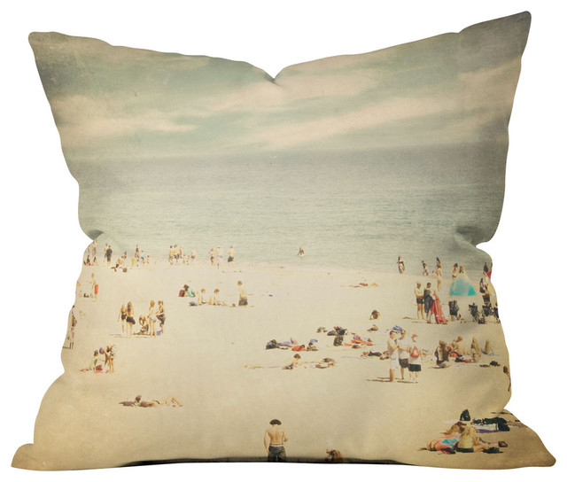 Shannon Clark Vintage Beach Throw Pillow