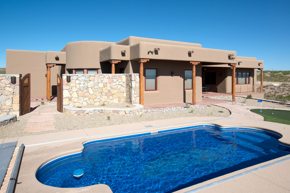 Custom Rammed Earth Home Mediterranean Exterior Austin by