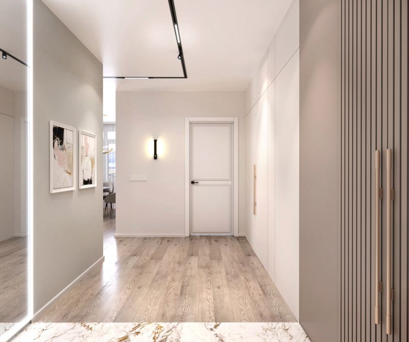 Дизайн-проект интерьеров квартиры площадью:94 м2