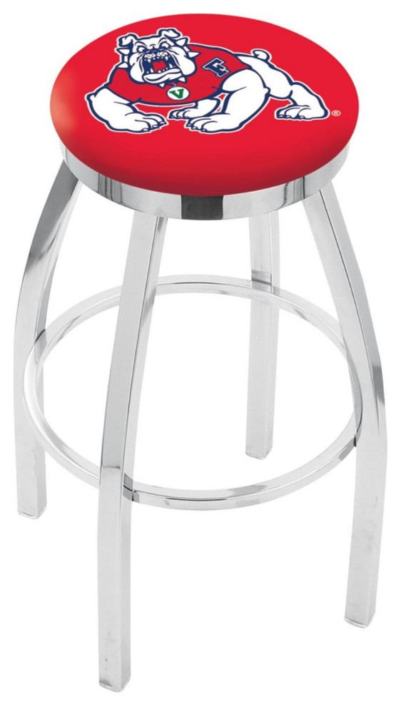 Holland Bar Stool Fresno State Swivel Counter Stool With Chrome