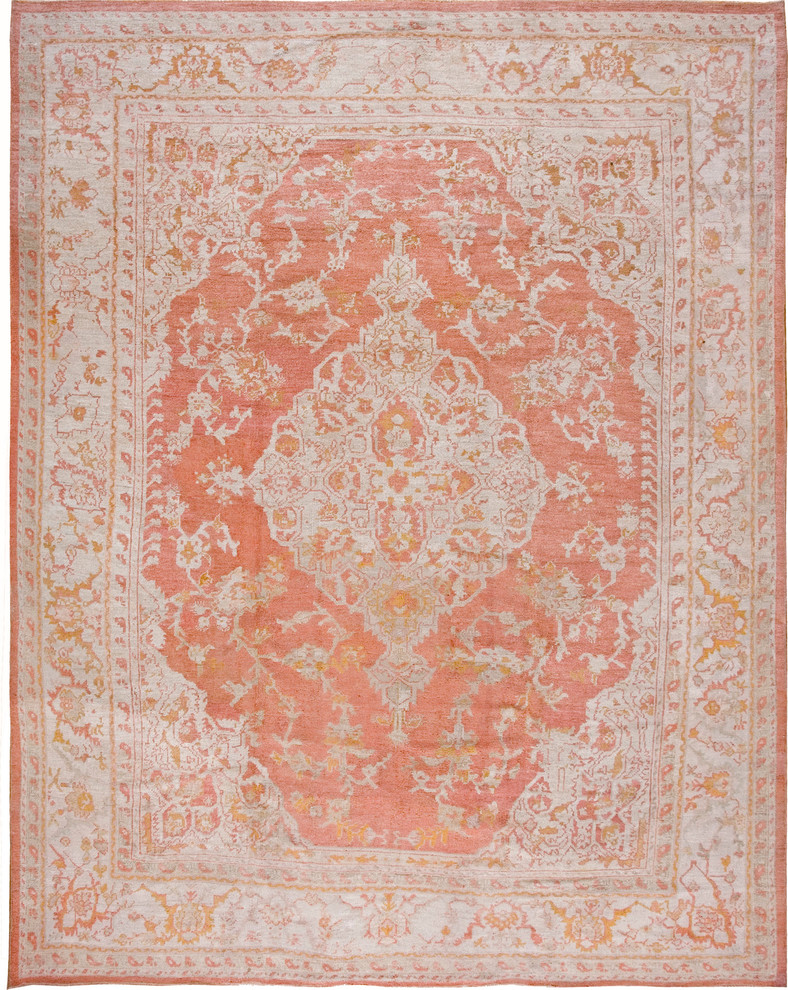 Antique Turkish Oushak Carpets#18233