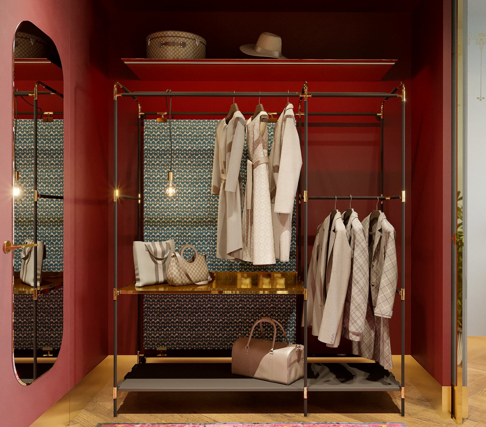 Гардеробная. Мастер зона. Квартира в ЖК «Малая Ордынка, 19»