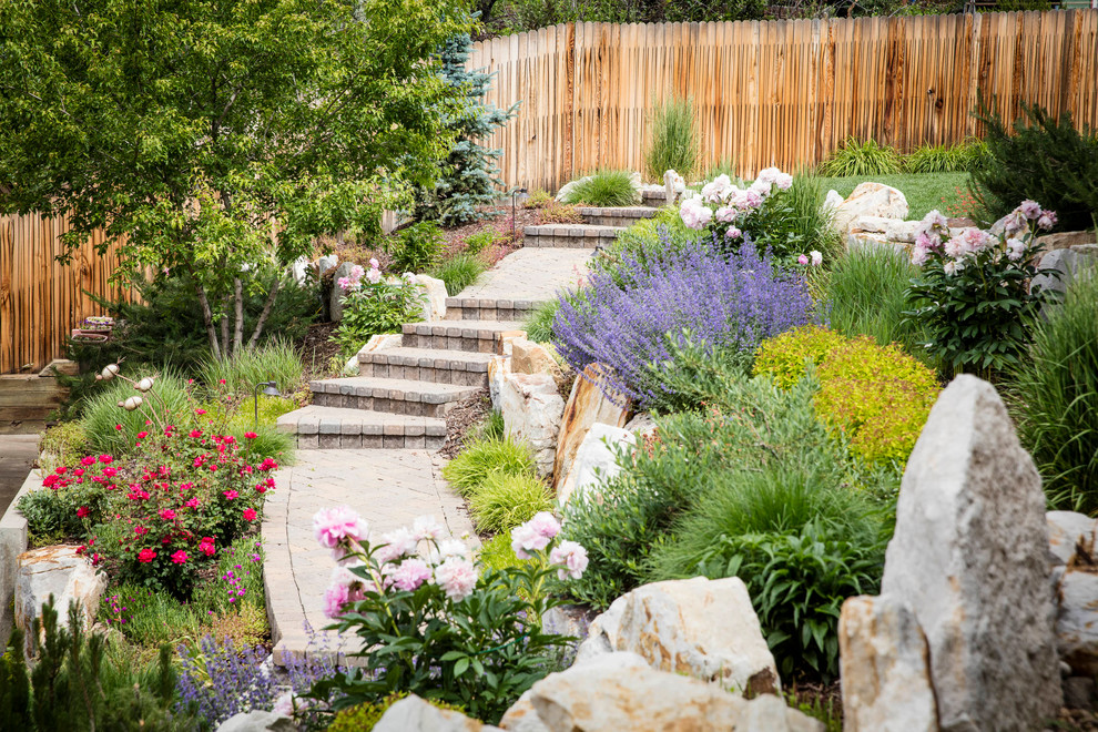 Garden Path Rustic Landscape Denver by C&H Landscaping