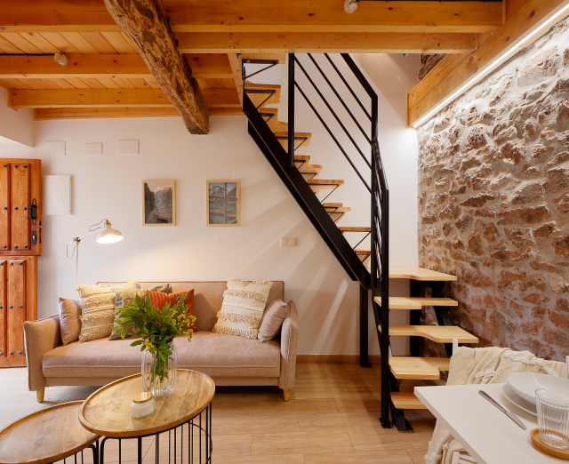 PROYECTO CANGAS rustic-living-room