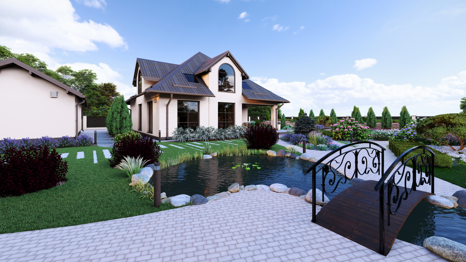 Ландшафтный проект загородного дома