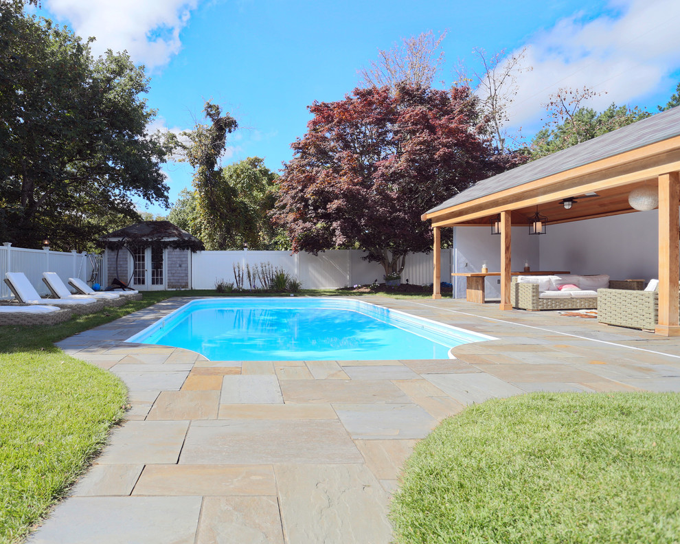 Transitional pool photo in Boston