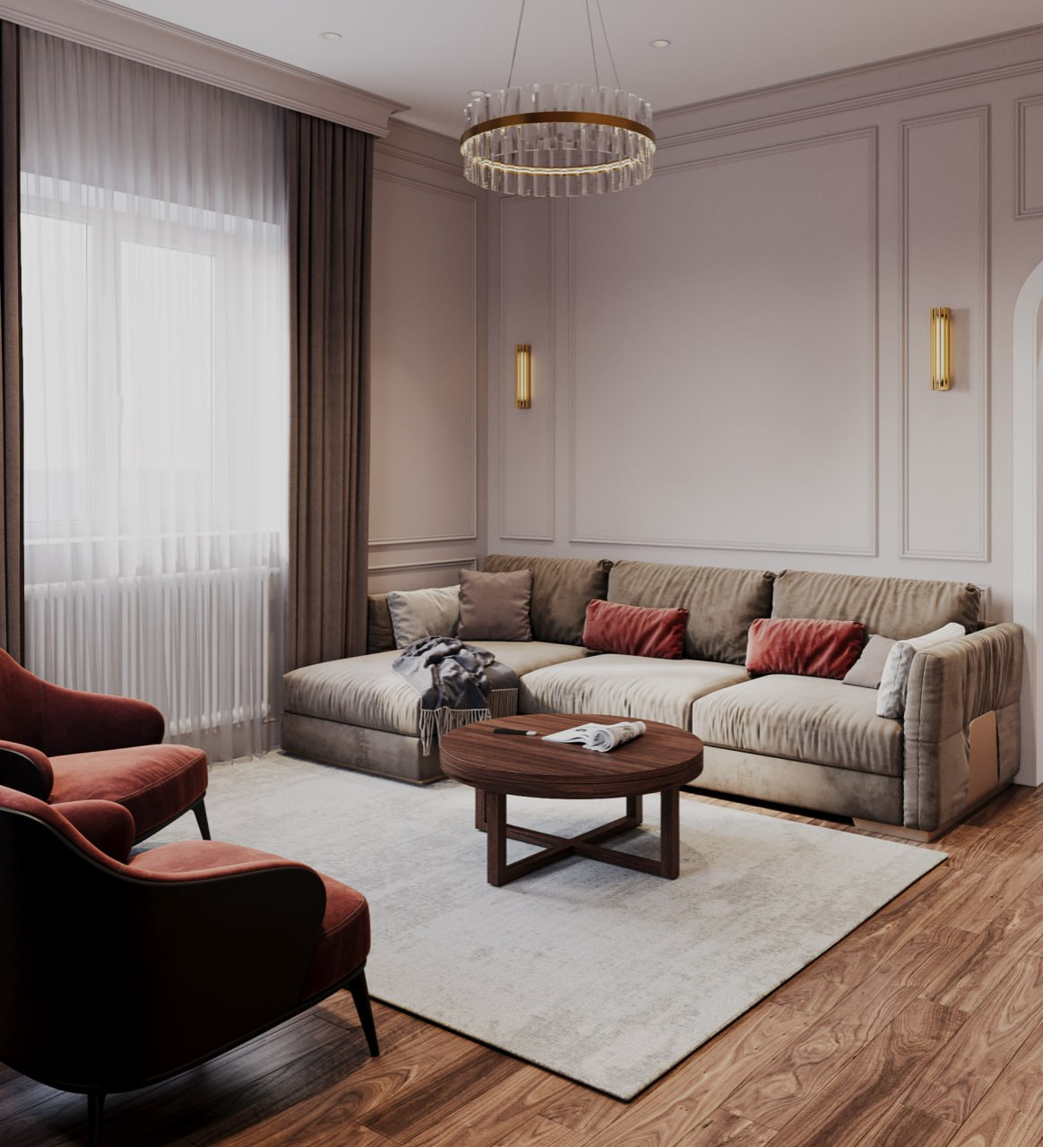 Дизайн интерьера коттеджа Троицк