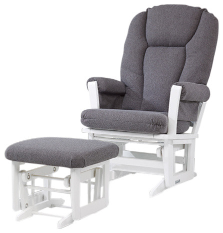 white glider and ottoman set