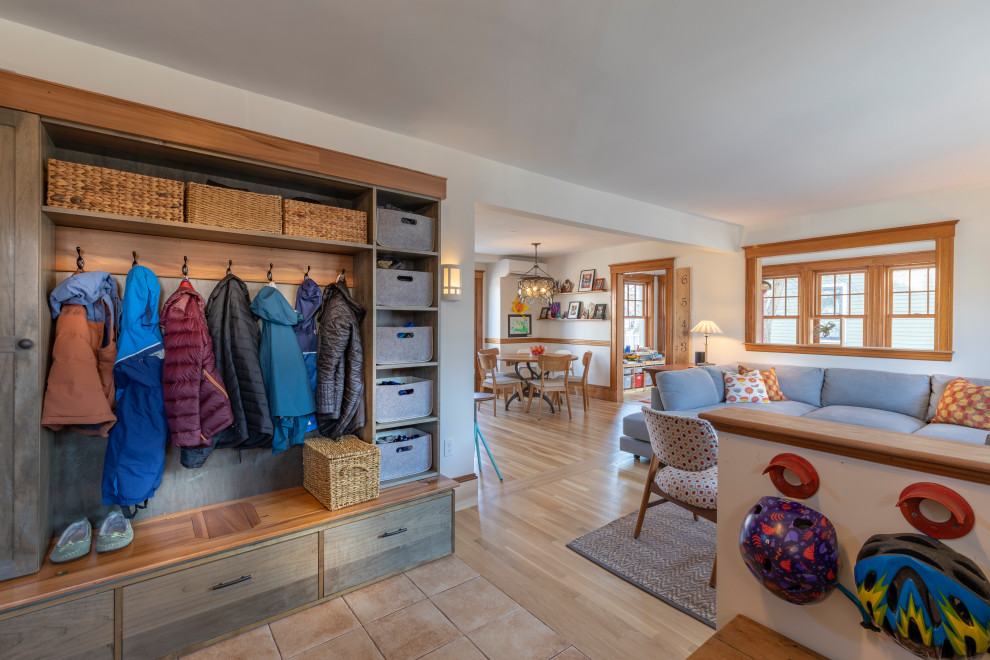 Transitional entryway photo in Boston