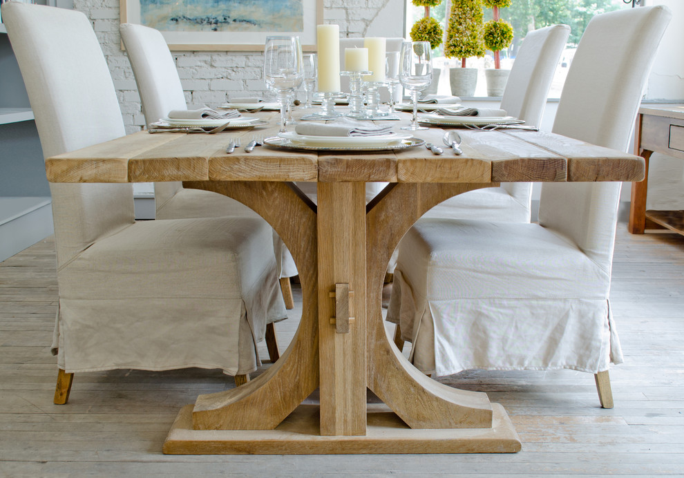 Abilene Oak Dining Table Traditional Dining Room Denver by