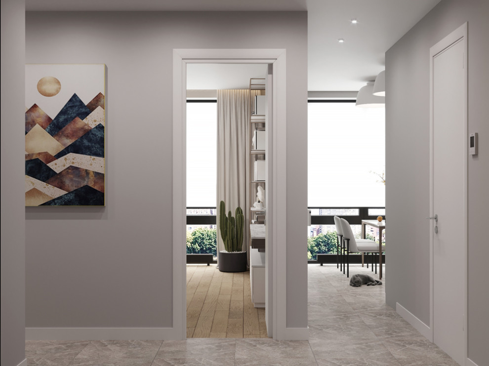 Дизайн интерьера квартиры в ЖК Метрополия площадью 64 кв.м.