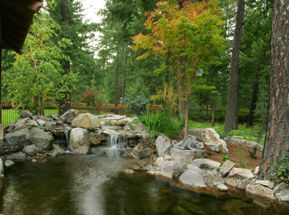 Photo of a rustic landscaping in Seattle.