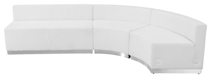 Hercules Alon Series White Leather Reception Configuration, 3 Pieces