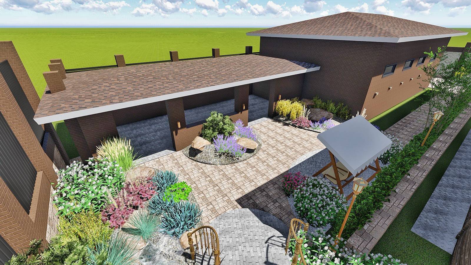 Ландшафтный дизайн участка в ДНТ Кедр (г Улан-Удэ, Бурятия)