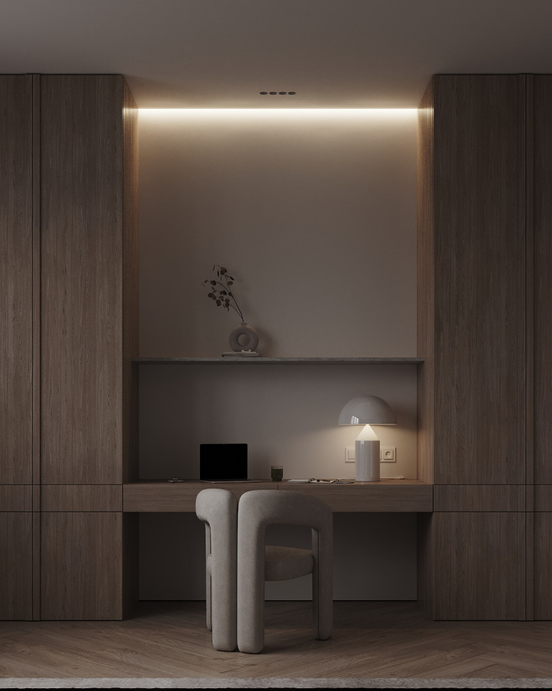 Уютная минималестичная спальня из проекта