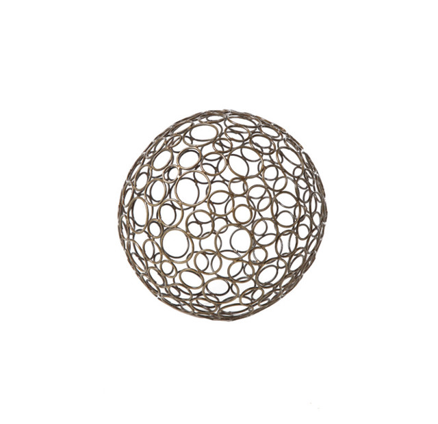 Bronze Galaxy Metal Ball- Set of 4- 6"d