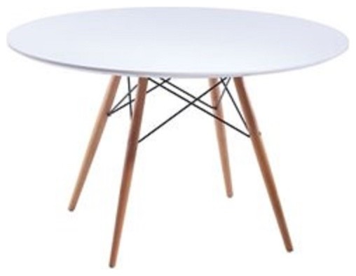 Aeon Furniture Parisian Dining Table White And Natural Legs