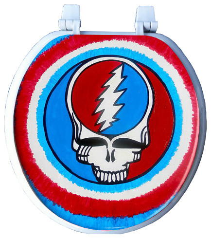 Grateful Dead Hand Painted Toilet Seat Eclectic Seats By Debbie Is Adopted Houzz - Grateful Dead Seat Covers