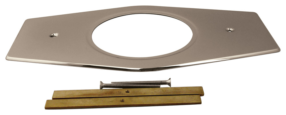 One-Hole Remodel Plate For Moen And Delta In Polished Nickel