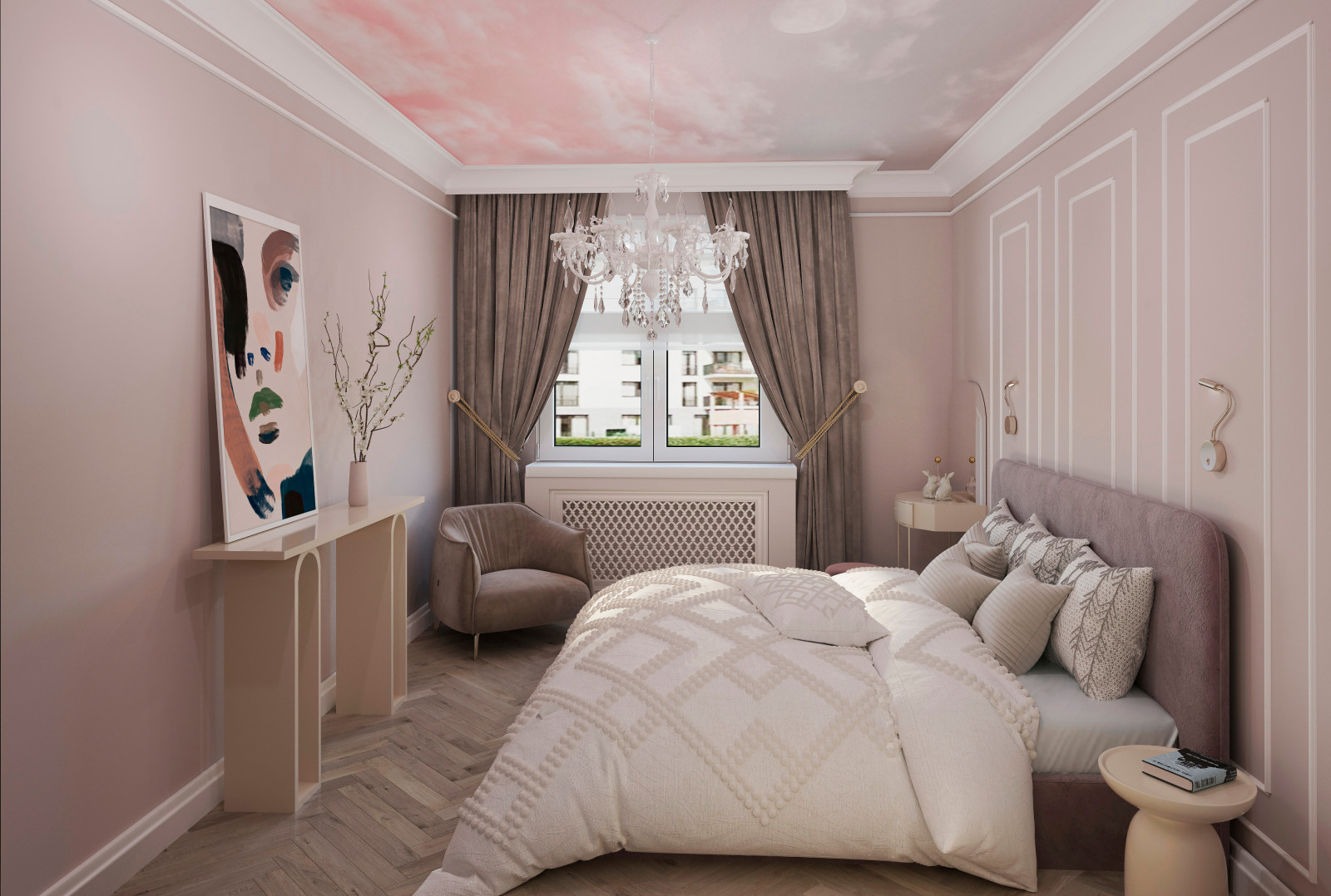 Schlafzimmer in Vierzimmerwochnung, 108gm. Berlin.