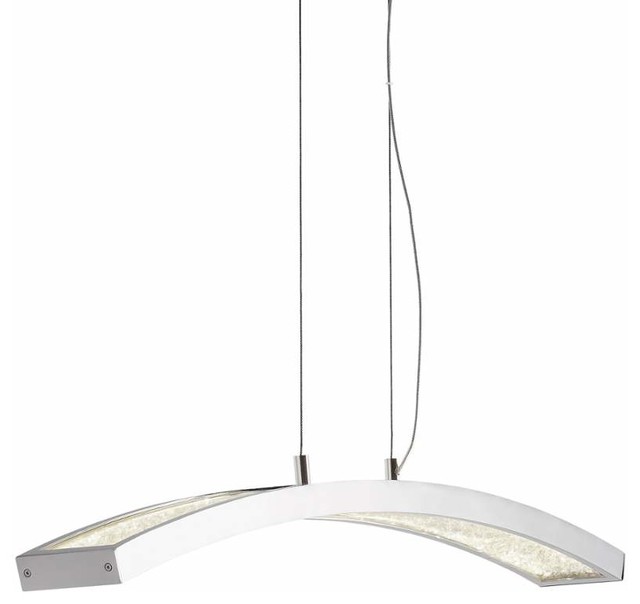 Elan Crushed Ice 1 Light Linear Chandelier Contemporary Elan Crushed Ice 1 Light Linear Chandelier