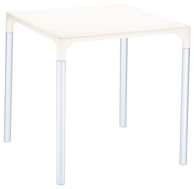 Compamia Mango Outdoor Dining Table With Aluminum Legs, Beige