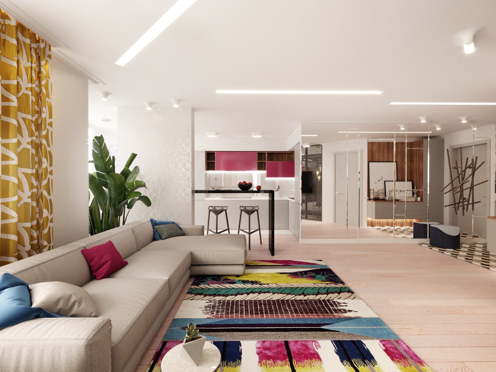 Яркие акценты в современном интерьере