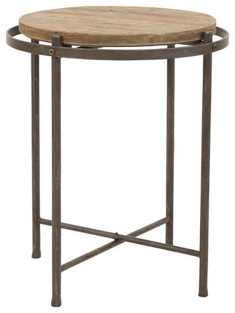 Patton Industrial Accent Table - Industrial - Side Tables And End ...