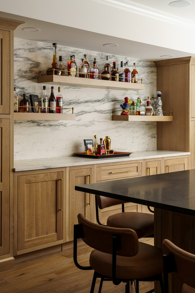 Meadow Lane - Leawood Basement - Transitional - Home Bar - Kansas City ...