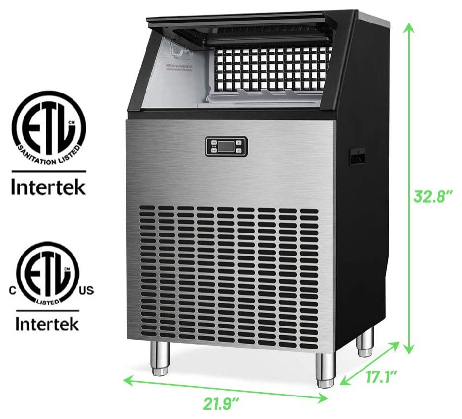 Commercial Ice Maker Machine,Freestanding Ice Cube Maker Modern Ice