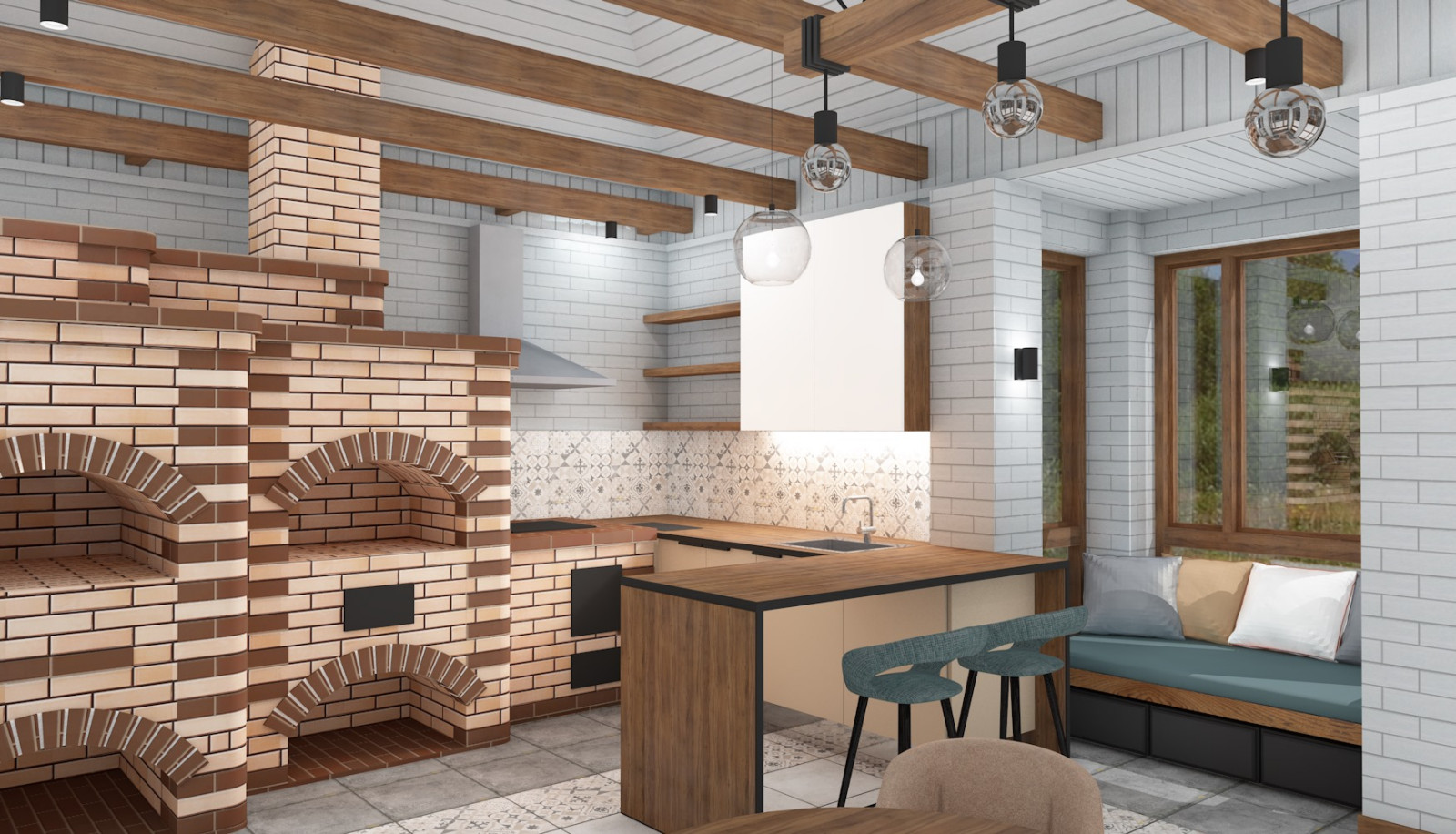 Дизайн-проект летней кухни.