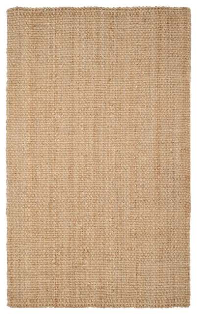 Handwoven Fiber Braided Jute Area Rug with Natural Seagrass, Coastal ...