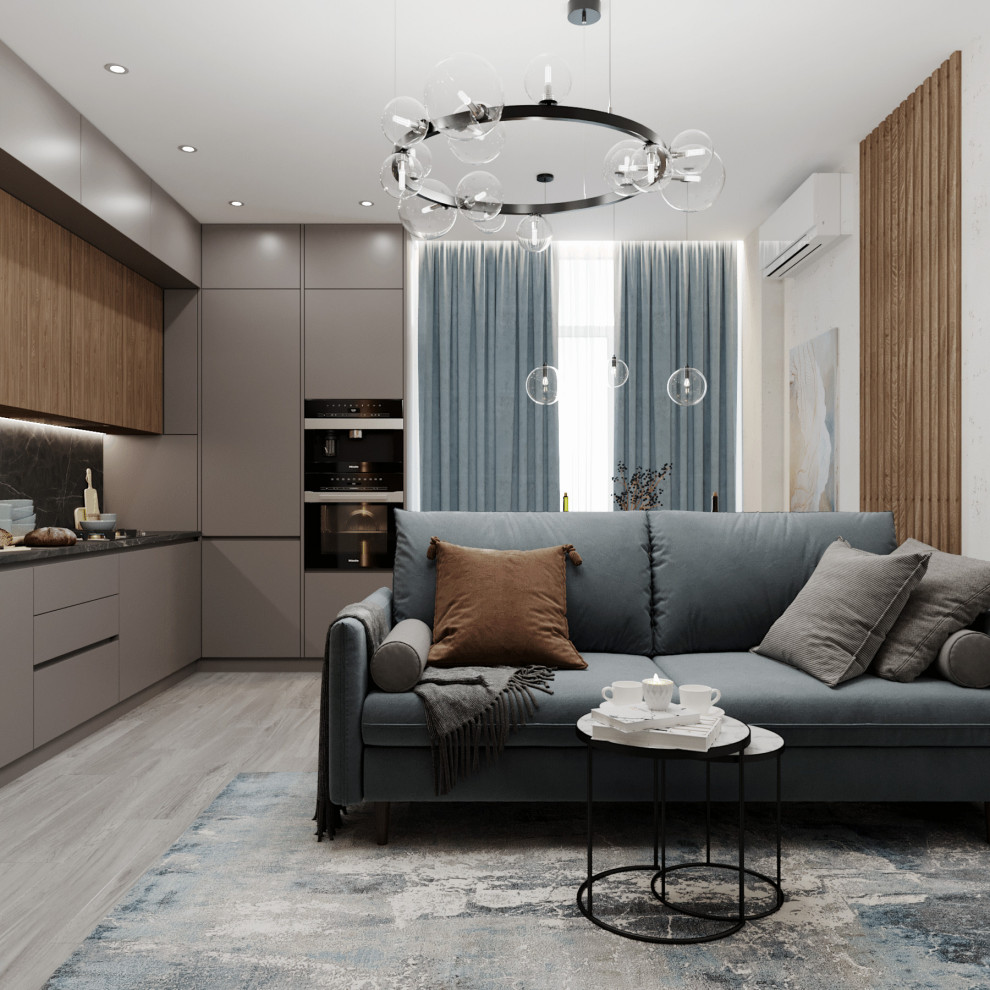 Дизайн кухни-гостиной