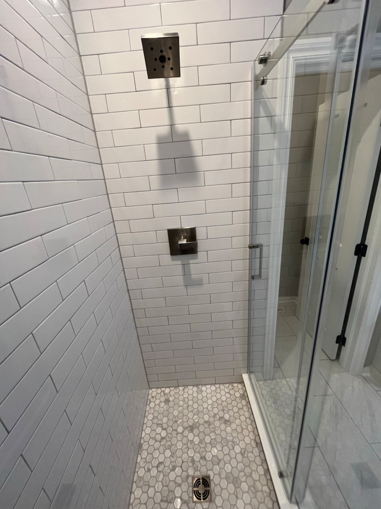 Warm and inviting master bath