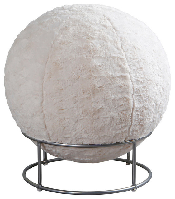 Kushy Cushy Faux Fur Yoga Ball Chair Contemporary Home Gym Kushy Cushy Faux Fur Yoga Ball Chair Swirl