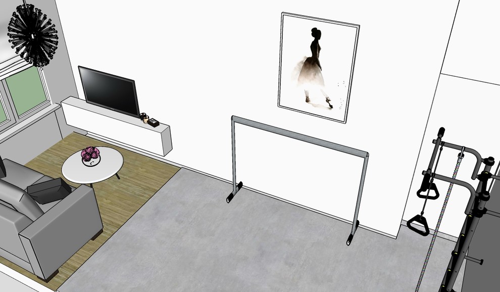 Эскиз таунхауса на Калужском шоссе/ Балетный зал