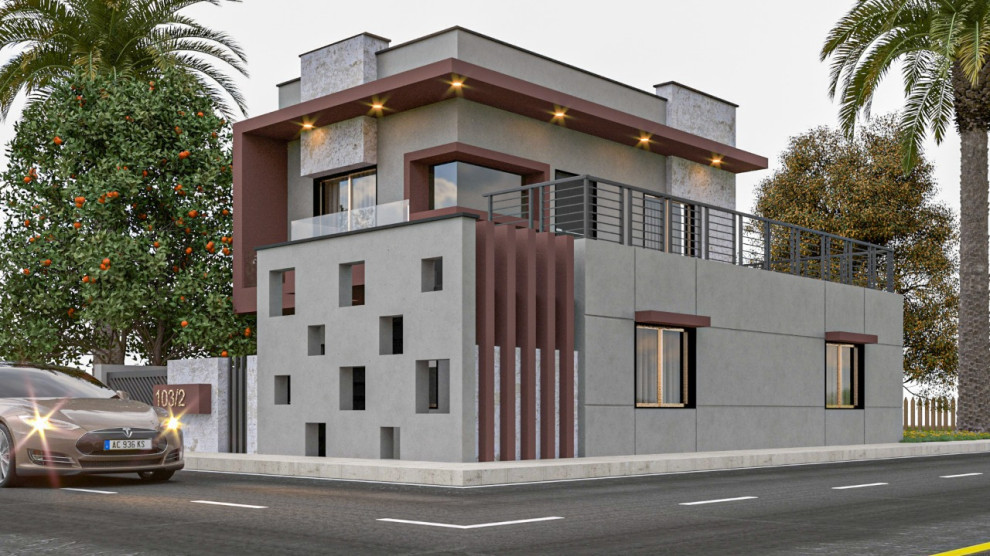Design ideas for an Asian exterior in Ahmedabad.