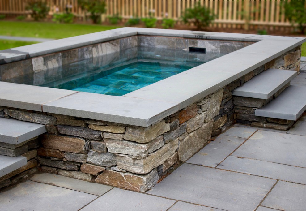 Inspiration for a traditional pool in Boston.