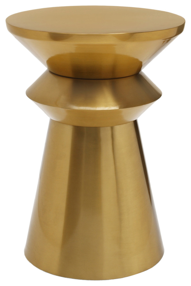 Jai Rich Gold Metal End Table Contemporary Side Tables And End