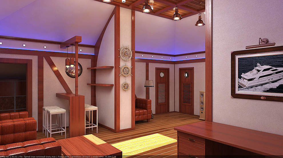 Интерьер мансардного этажа