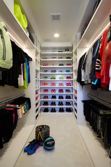 Khloe Kardashian Fitness Closet Contemporary Closet