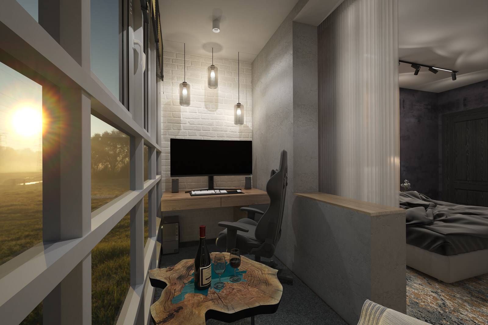 Квартира в стиле – барный лофт