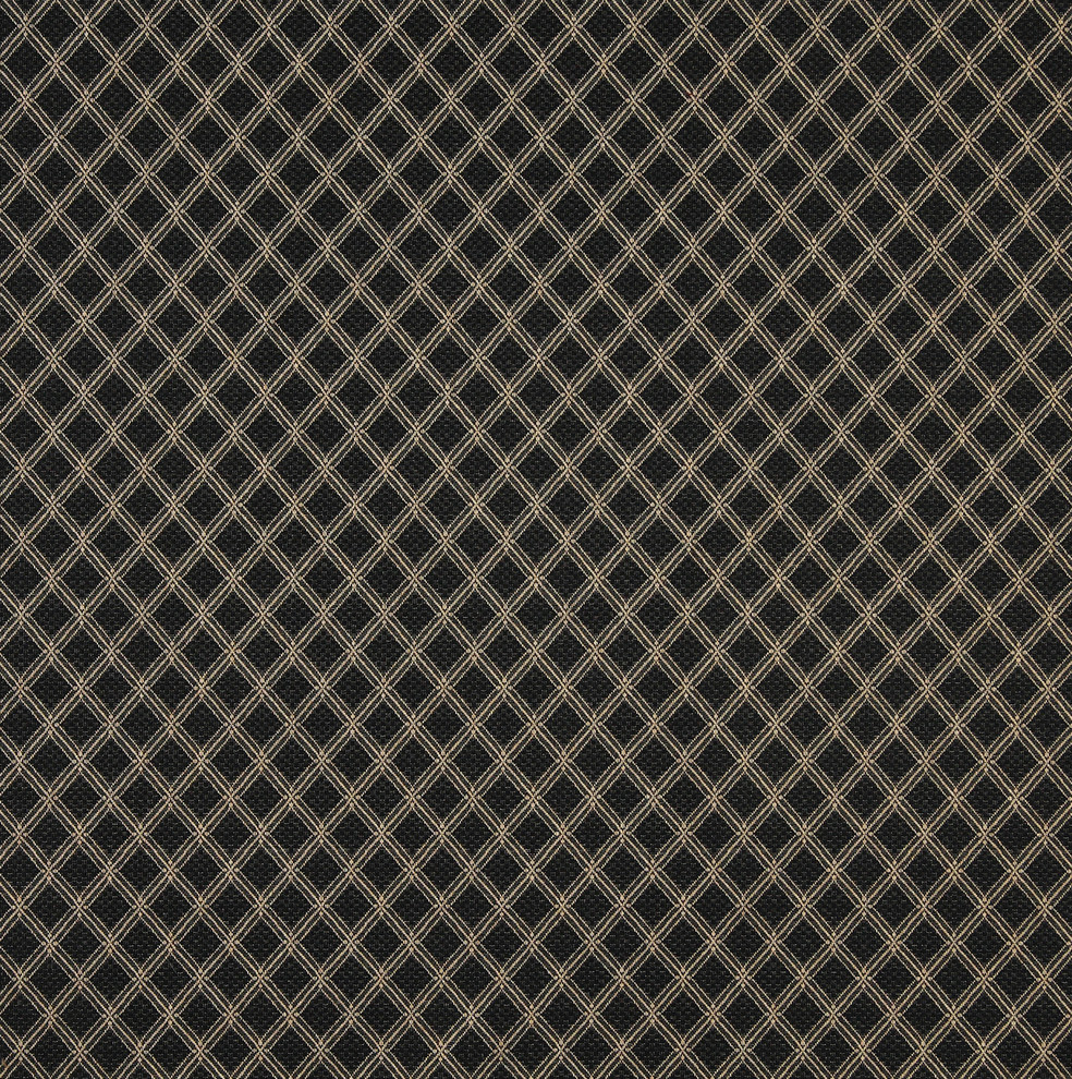 Black And Beige Elegant Diamond Upholstery Fabric By The Yard