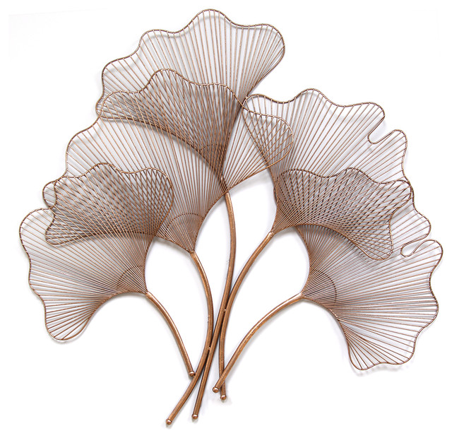 Metal Leaves Wall Decor ginkgo leaf wall decor, rose gold - contemporary - metal wall art Metal Leaves Wall Decor ginkgo leaf wall decor, rose gold - contemporary - metal wall art