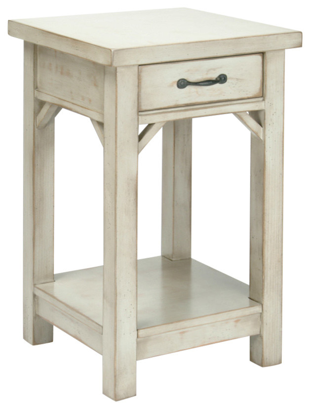Dove Gray Cottage End Table Traditional Side Tables And End Tables