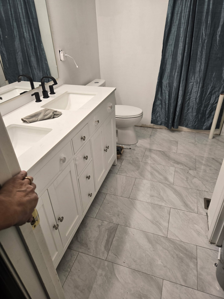 White tile Bathroom
