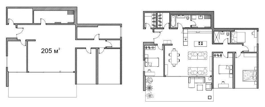 Апартаменты с большой террасой