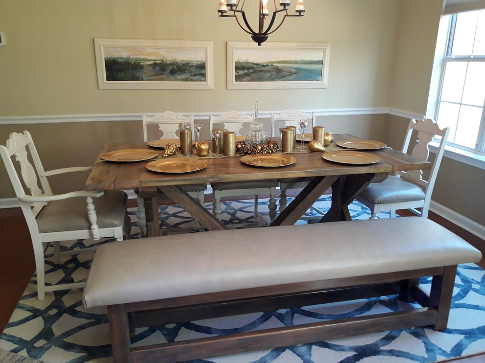 Design ideas for a large country dining room in Atlanta.